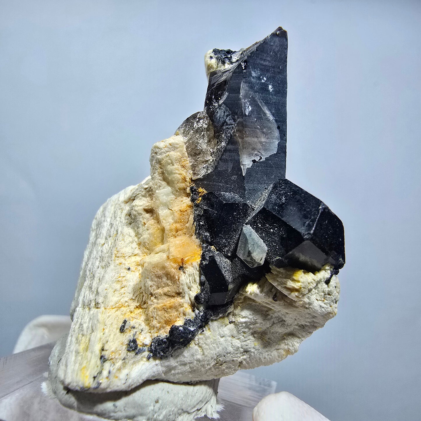 Seltene Schörl Turmalin, Rauchquarz, Orthoklas Stufe Erongo, Namibia 35*32*21mm #13145