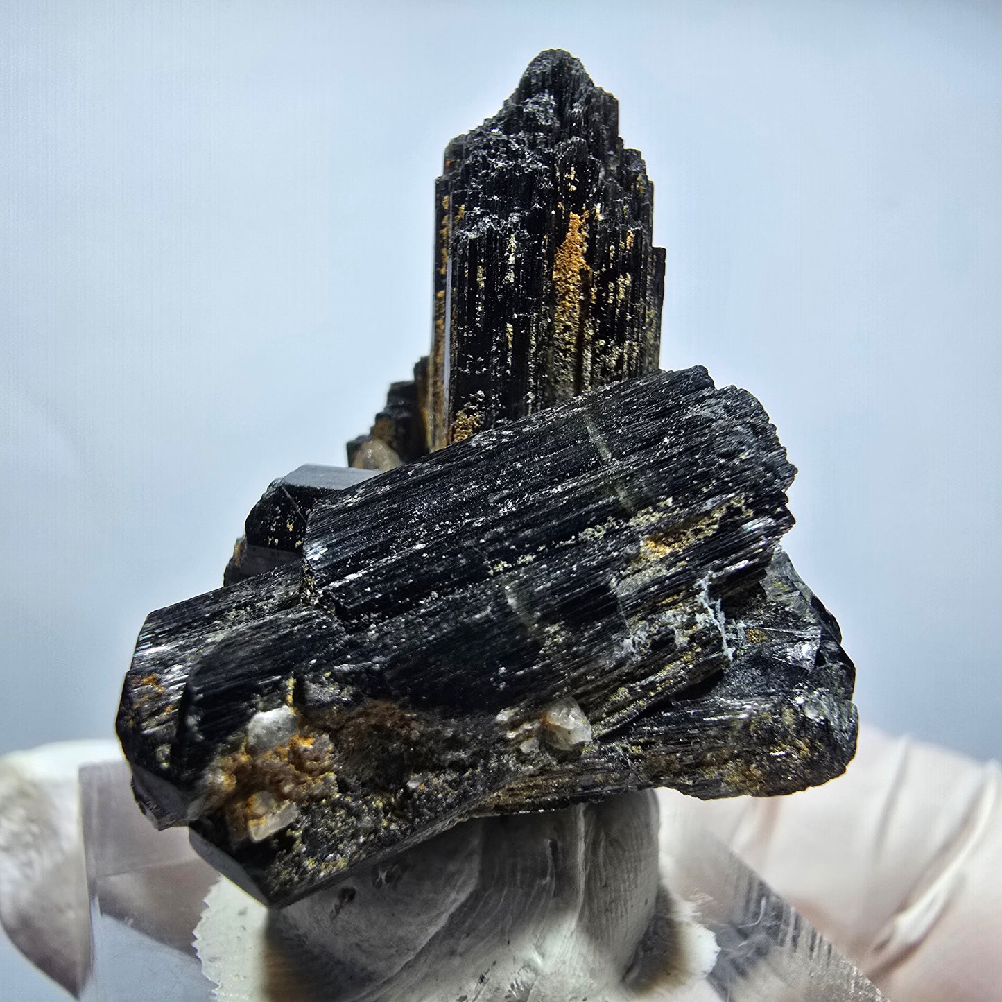 Seltene Schörl Turmalin, Goshenit (Beryl) Stufe Erongo, Namibia 34*31*22mm #13149