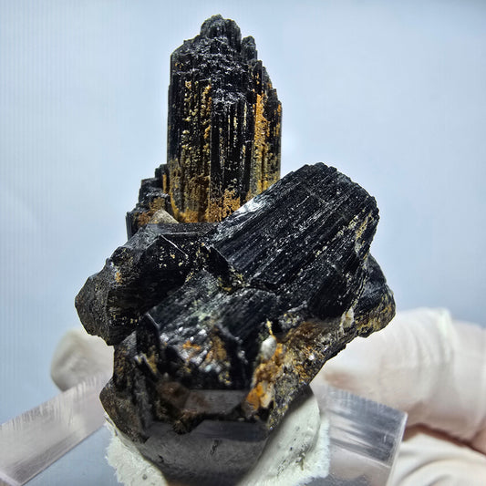Seltene Schörl Turmalin, Goshenit (Beryl) Stufe Erongo, Namibia 34*31*22mm #13149