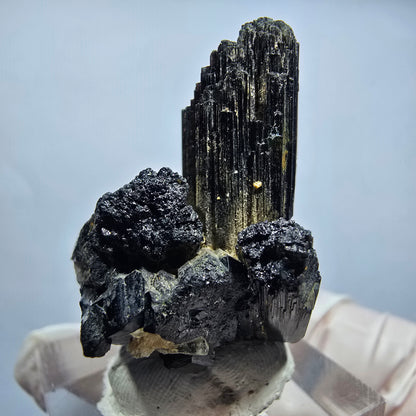 Seltene Schörl Turmalin, Goshenit (Beryl) Stufe Erongo, Namibia 34*31*22mm #13149