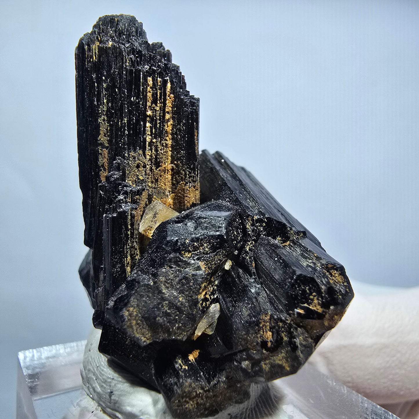 Seltene Schörl Turmalin, Goshenit (Beryl) Stufe Erongo, Namibia 34*31*22mm #13149