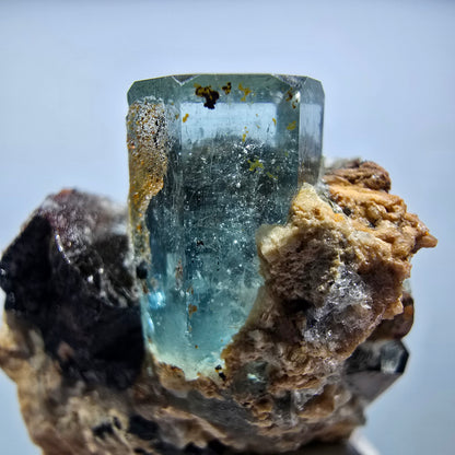 Seltene Aquamarin, Schörl Turmalin, Hyalit Opal Stufe Erongo, Namibia 38*32*25mm #13158