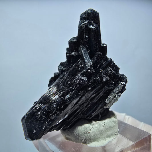 Seltene Schörl Turmalin, Hyalit Opal Stufe Erongo, Namibia 49*28*27mm #13164