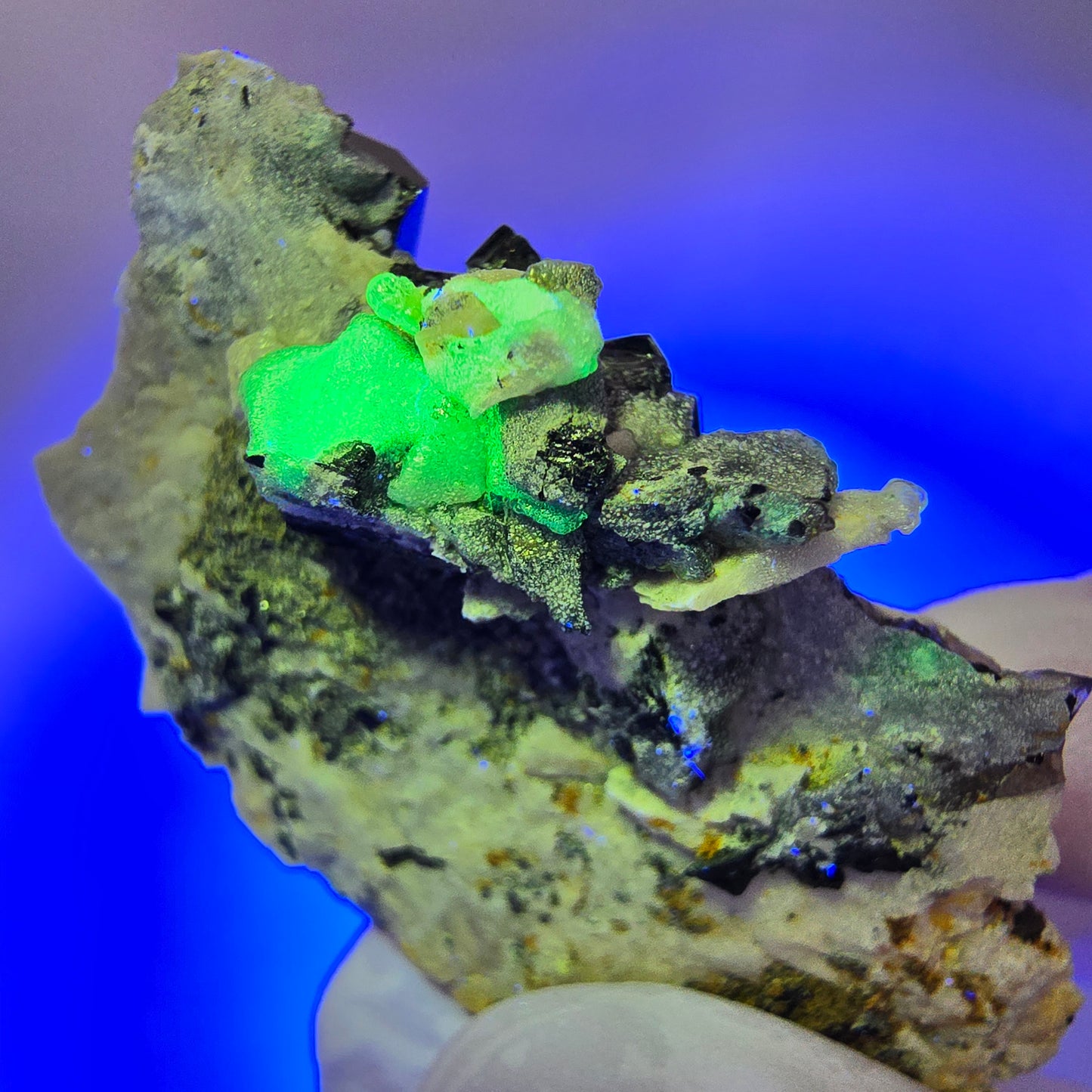 Schörl Turmalin, Rauchquarz, Hyalit Opal, Orthoklas Stufe Erongo, Namibia 51*33*27mm #13169