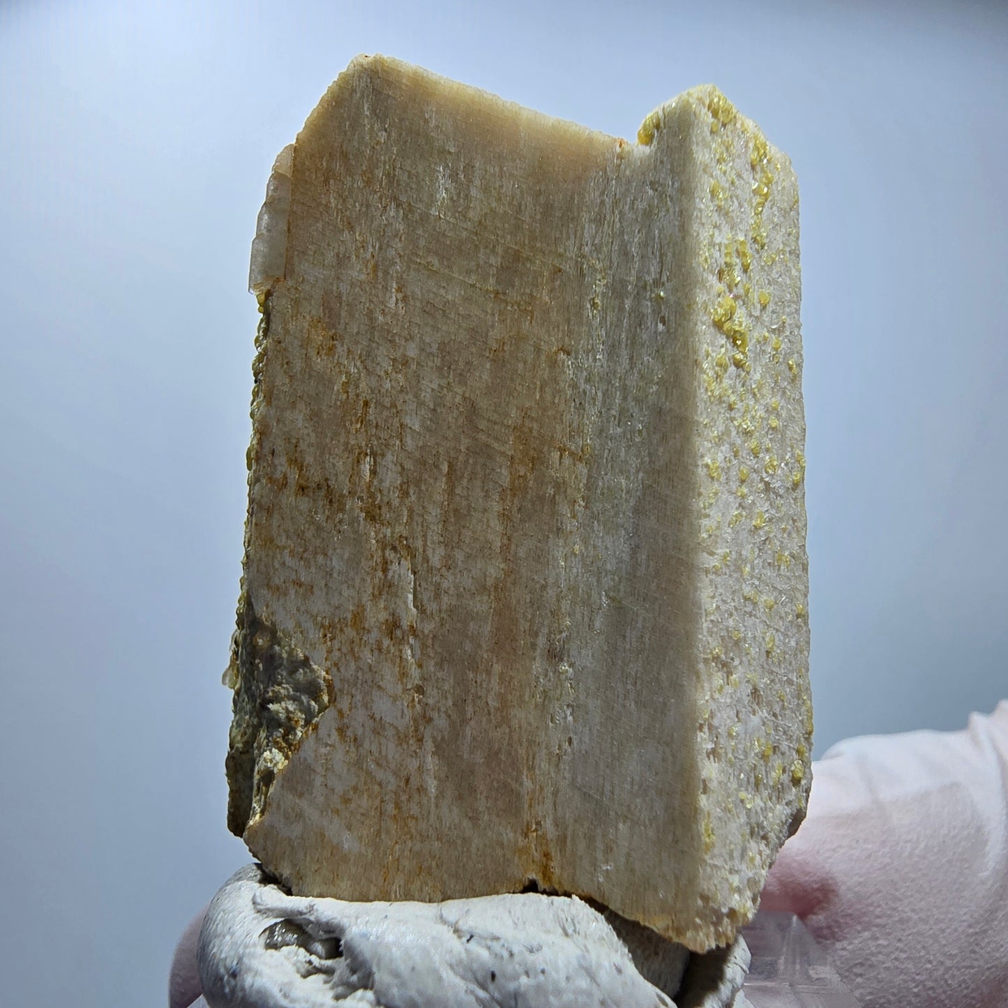 Phantom Fluorit, Hyalit Opal, Schörl Turmalin auf Orthoklas Erongo, Namibia 44*30*23mm #13170