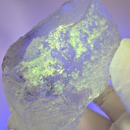 Sehr klare Fluorit, Hyalit Opal, Schörl Turmalin Stufe Erongo Namibia 66*47*38mm #13173