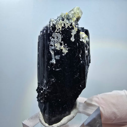 Phantom Fluorit, Hyalit, Schörl Turmalin, Rauchquarz, Muskovit Erongo, Namibia 57*25*24mm #13175