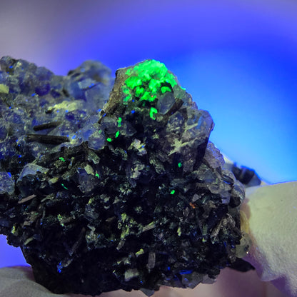 Phantom Fluorit, hexagonal, Hyalit, Schörl Turmalin, Muskovit Erongo, Namibia 66*5935mm #13181