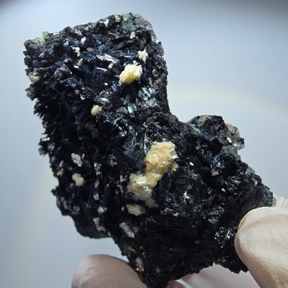 Phantom Fluorit, hexagonal, Hyalit, Schörl Turmalin, Muskovit Erongo, Namibia 66*5935mm #13181
