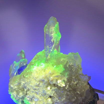 Phantom Fluorit, Hyalit Opal, Rauchquarz, Muskovit Erongo, Namibia 74*43*29mm #13187