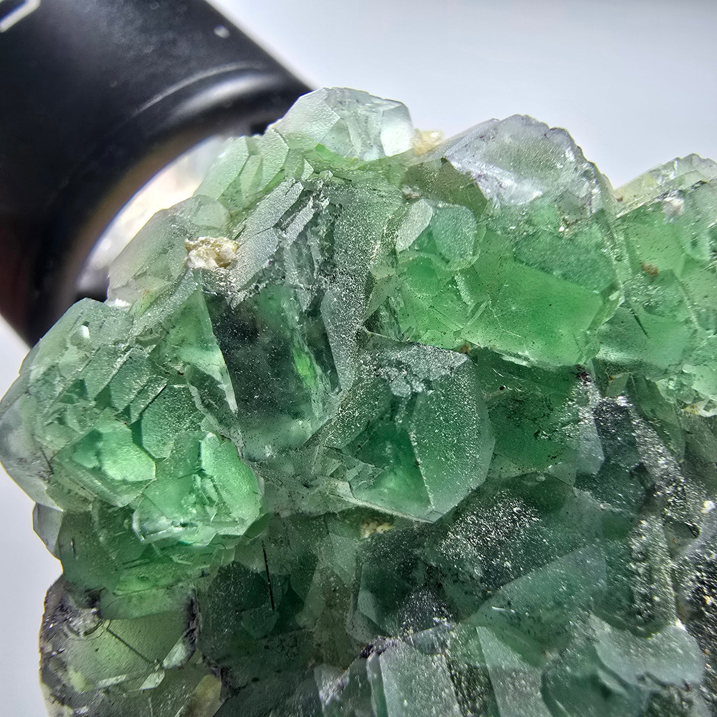 Phantom Fluorit Würfel, Hyalit Opal, Muskovit, Orthoklas Stufe Erongo, Namibia 65*50*33mm #13188