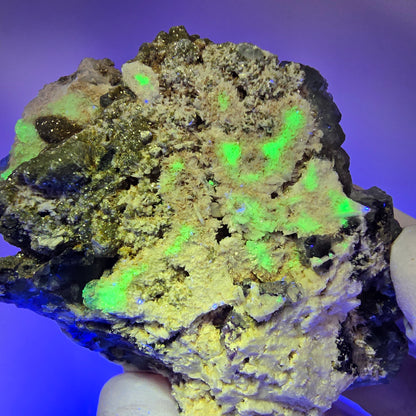 Phantom Fluorit Würfel, Hyalit Opal, Muskovit, Orthoklas Stufe Erongo, Namibia 65*50*33mm #13188