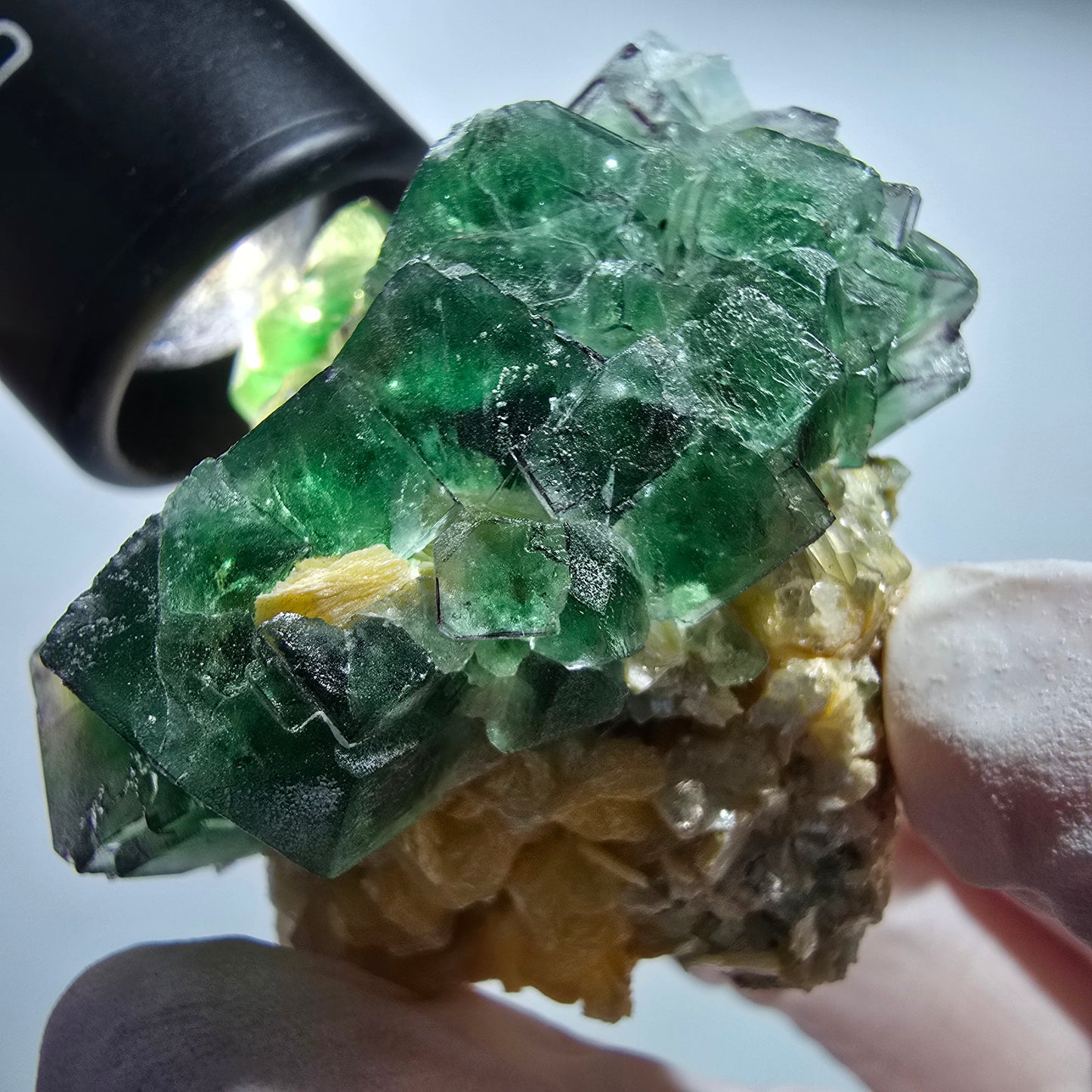 Phantom Fluorit, Schörl Turmalin, Rauchquarz, Muskovit Erongo, Namibia 50*45*36mm #13190
