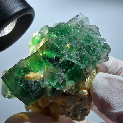 Phantom Fluorit, Schörl Turmalin, Rauchquarz, Muskovit Erongo, Namibia 50*45*36mm #13190