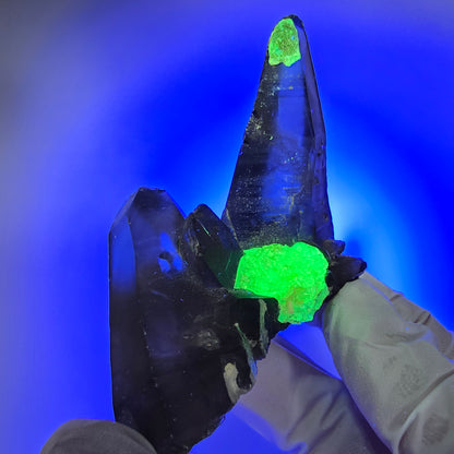 Seltene Skelett Rauchquarz mit Hyalit Opal Stufe Erongo, Namibia 59*53*32mm #13191