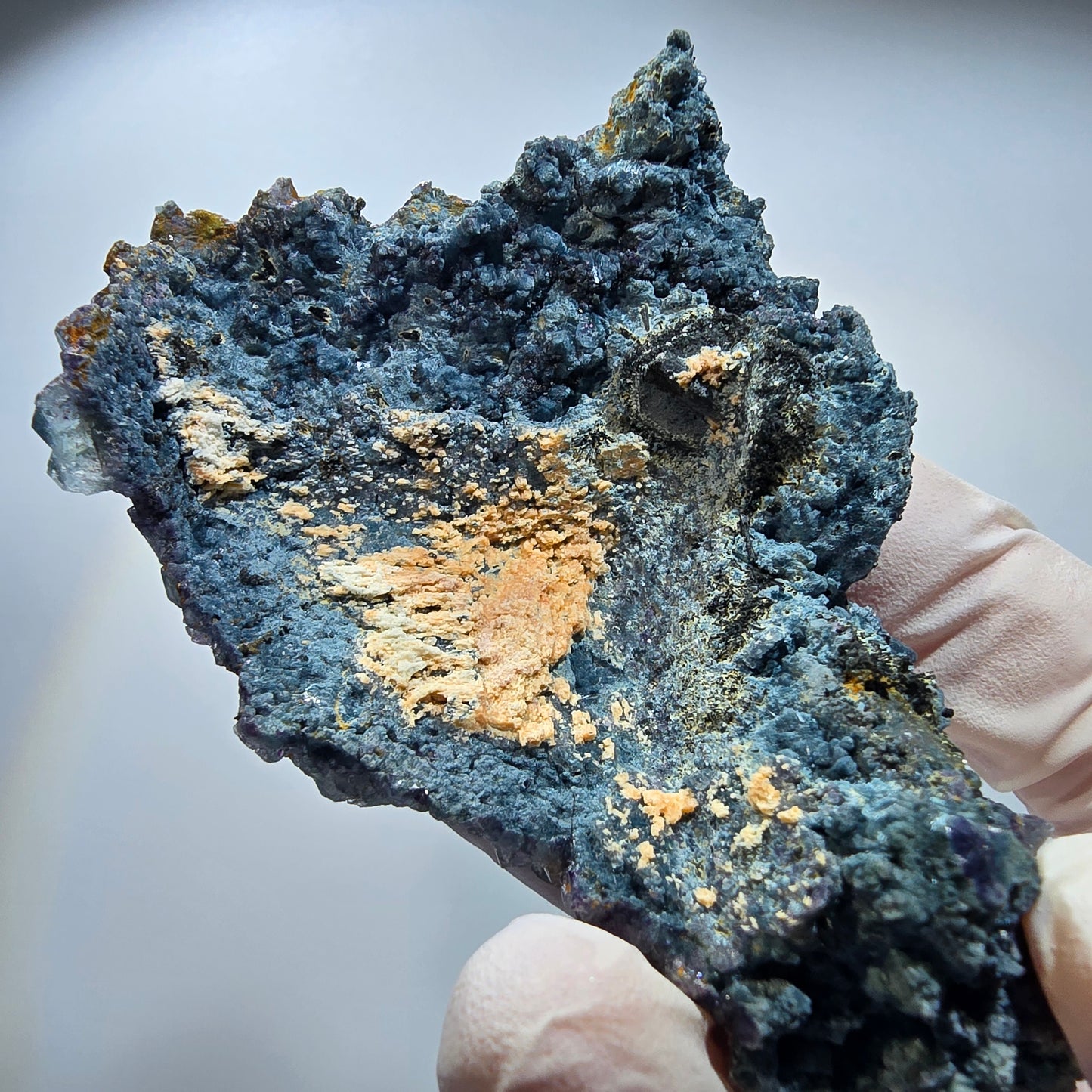 Phantom Fluorit Würfel, Schörl Turmalin, Orthoklas Stufe Erongo, Namibia 83*57*31mm #13193