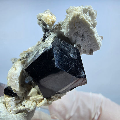 Symmetrische Schörl Turmalin, Hyalit Opal, Orthoklas Stufe Erongo, Namibia 38*27*22mm #13201