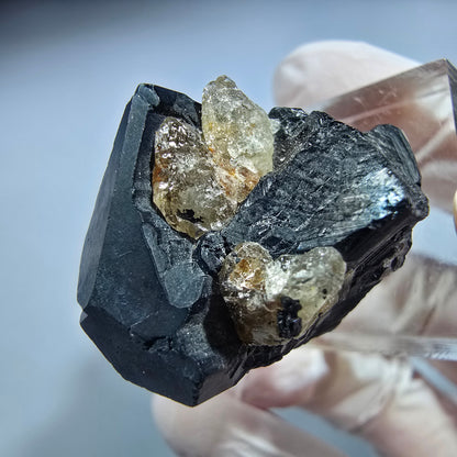 Seltene Schörl Turmalin, Rauchquarz Stufe Erongo, Namibia 31*23*20mm #13206