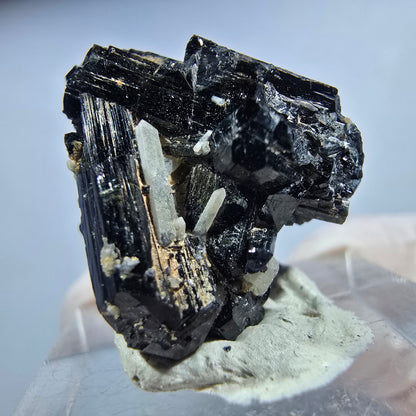 Seltene Schörl Turmalin, Rauchquarz Stufe Erongo, Namibia 24*21*17mm #13226