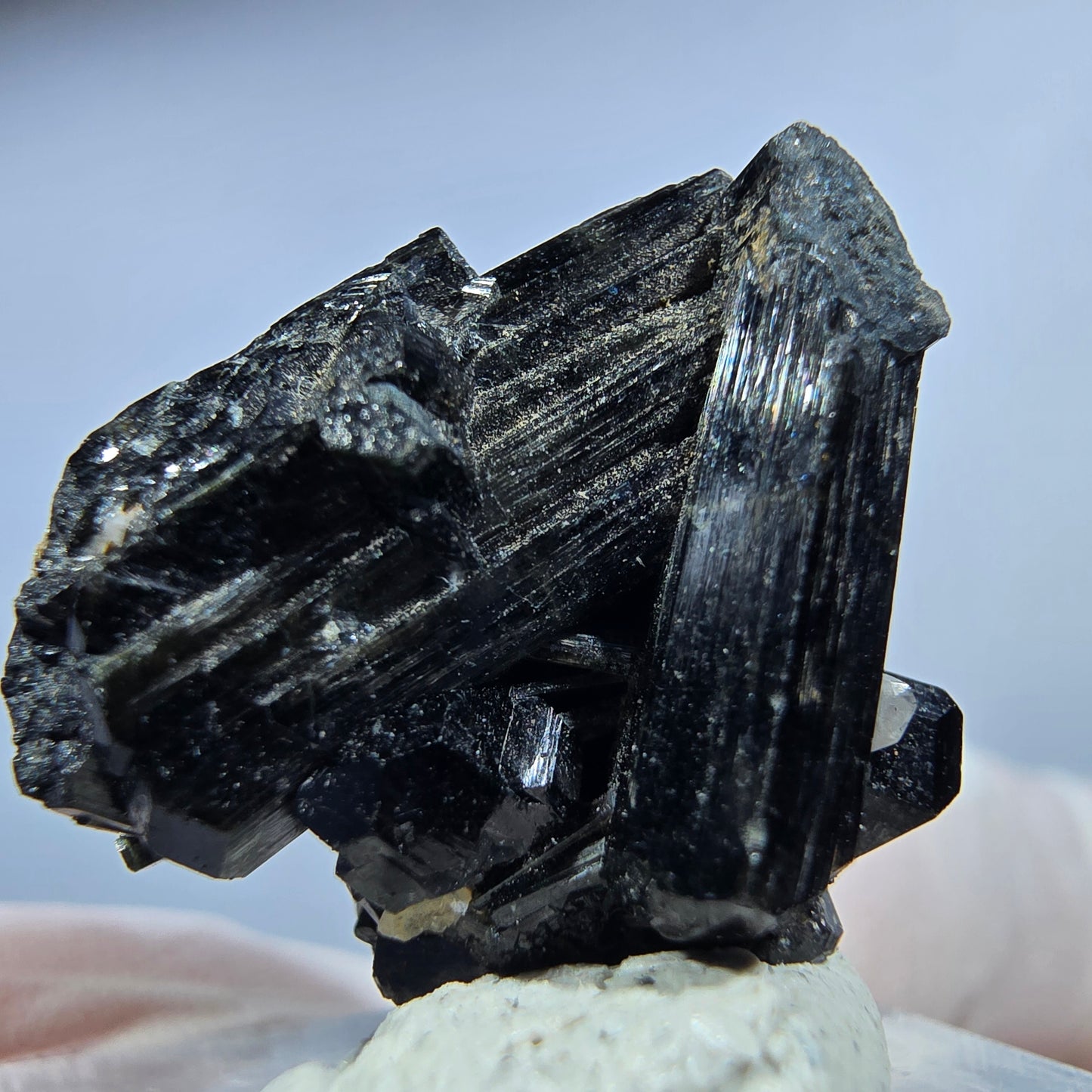 Seltene Schörl Turmalin, Rauchquarz Stufe Erongo, Namibia 24*21*17mm #13226
