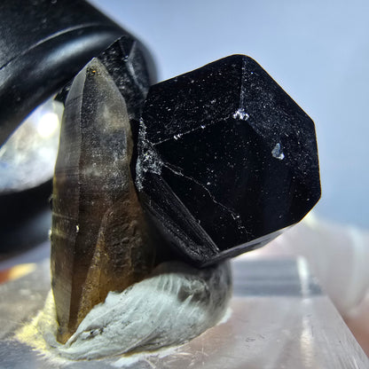 Symmetrische Schörl Turmalin, Rauchquarz Stufe Erongo, Namibia 22*19*13mm #13227