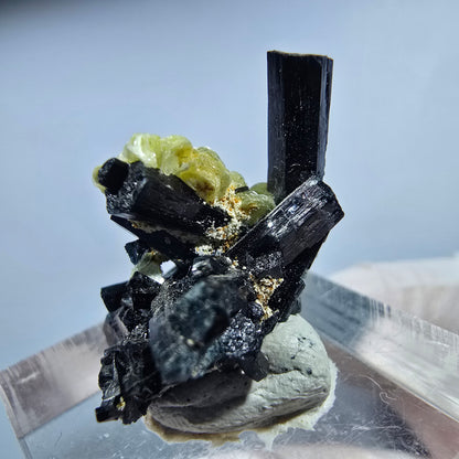 Seltene Schörl Turmalin, Muskovit Stufe Erongo, Namibia 22*18*17mm #13229