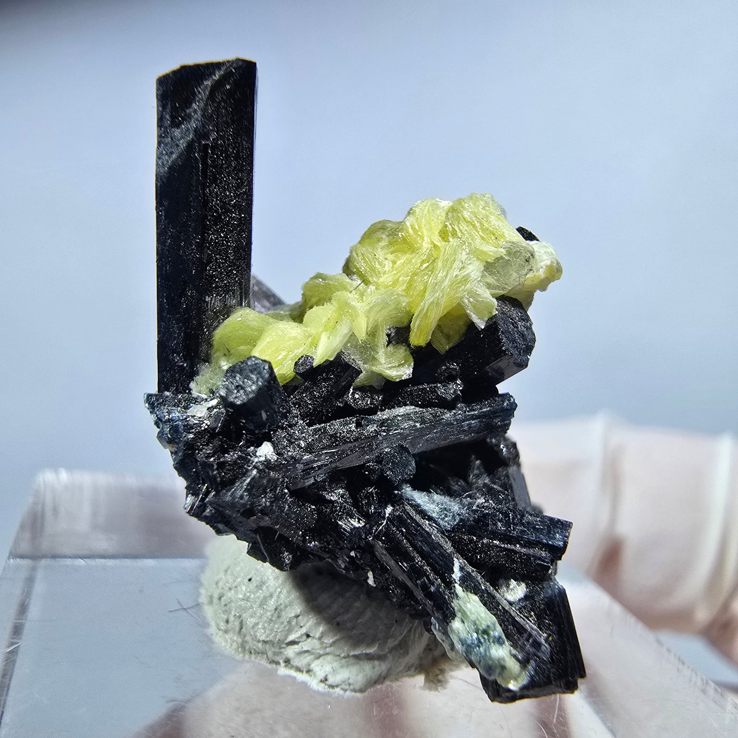 Seltene Schörl Turmalin, Muskovit Stufe Erongo, Namibia 22*18*17mm #13229