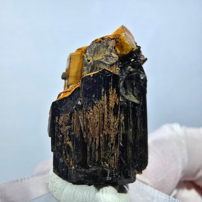 Seltene Goshenit (Beryl) auf Schörl Turmalin Stufe Erongo, Namibia 33*22*20mm #13244