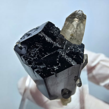 Symmetrische Schörl Turmalin, Rauchquarz Stufe Erongo, Namibia 34*21*20mm #13246