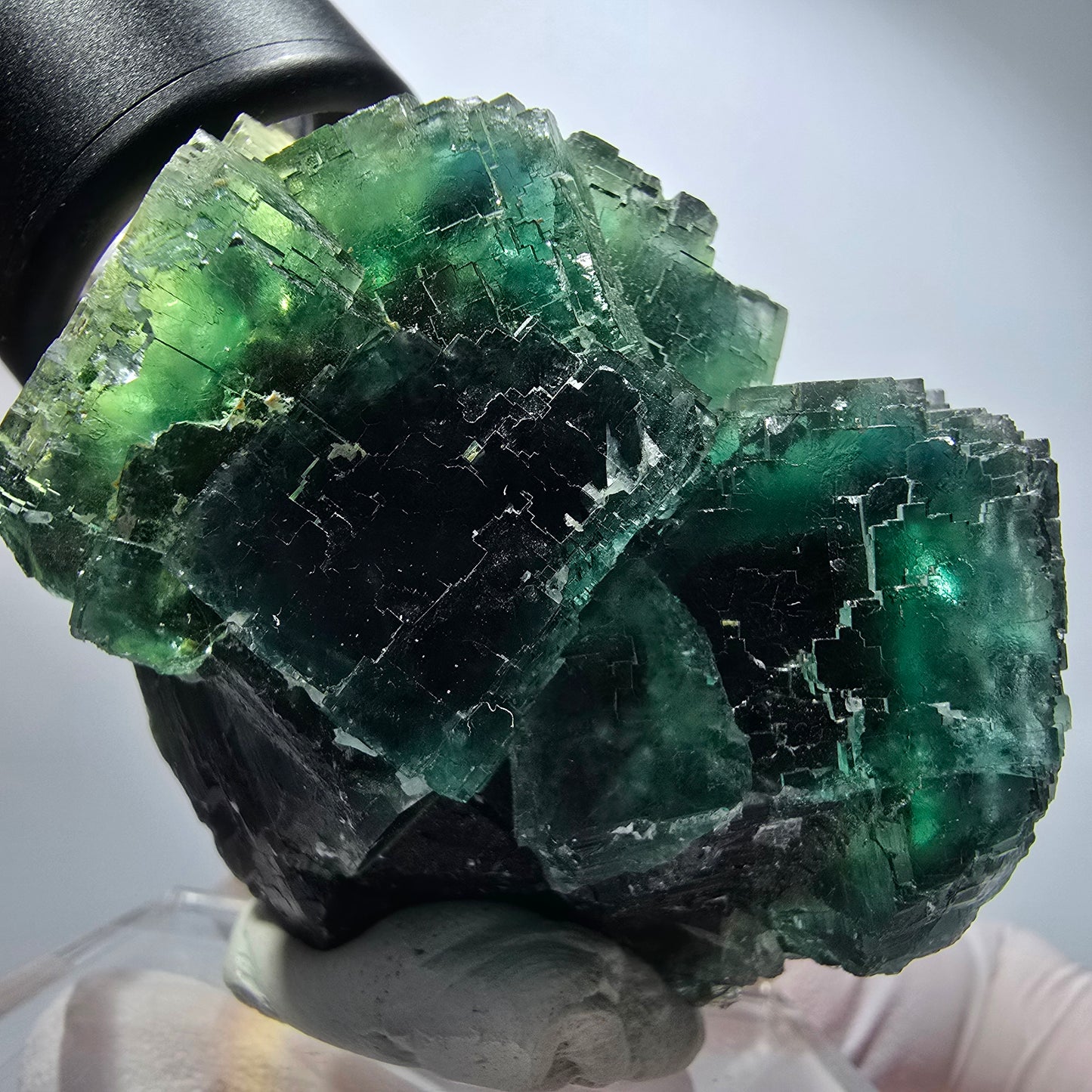 Phantom Fluorit Würfel Stufe, parkettiert grün Okorusu, Namibia 58*51*49mm #13252