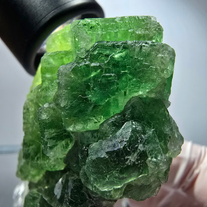 Phantom Fluorit Würfel Stufe, parkettiert grün Okorusu, Namibia 57*41*31mm #13253