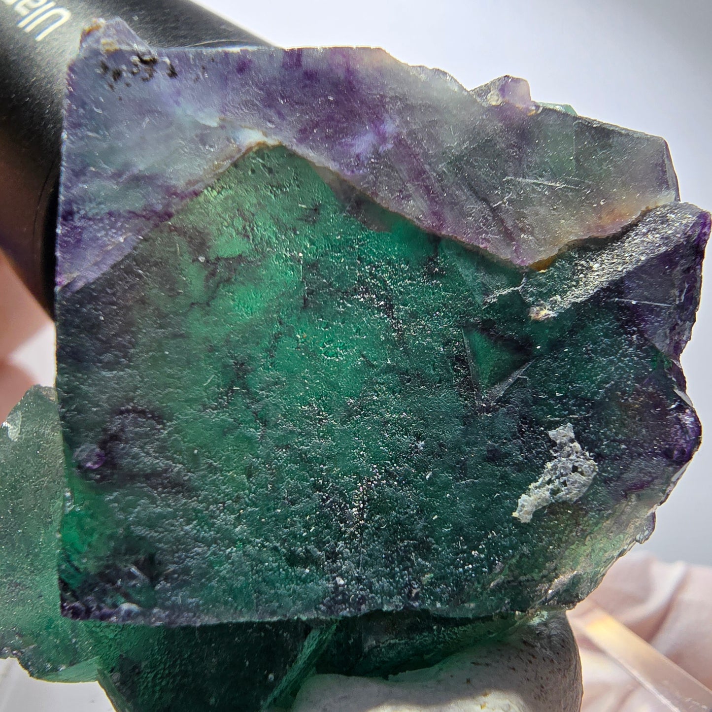 Seltene Phantom Fluorit Würfel Stufe, grün lila Okorusu, Namibia 55*41*31mm #13254