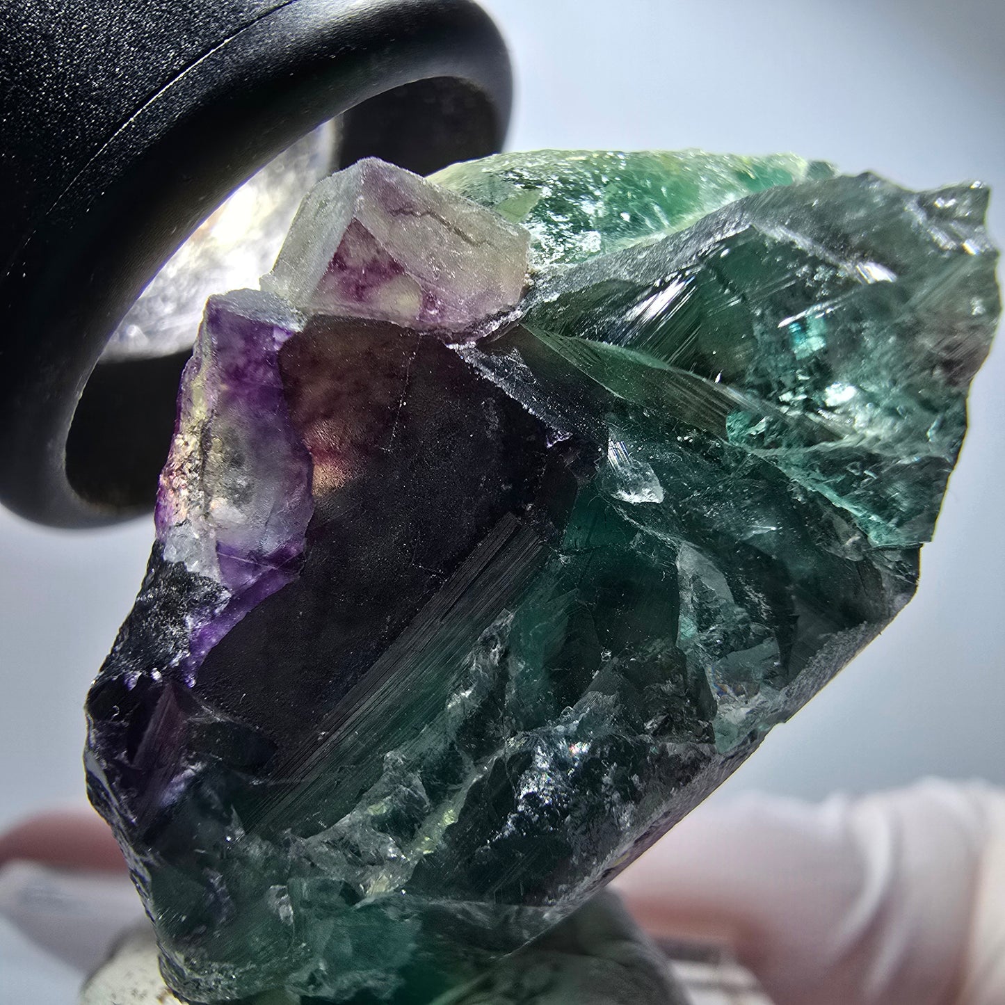 Seltene Phantom Fluorit Würfel Stufe, grün lila Okorusu, Namibia 55*41*31mm #13254