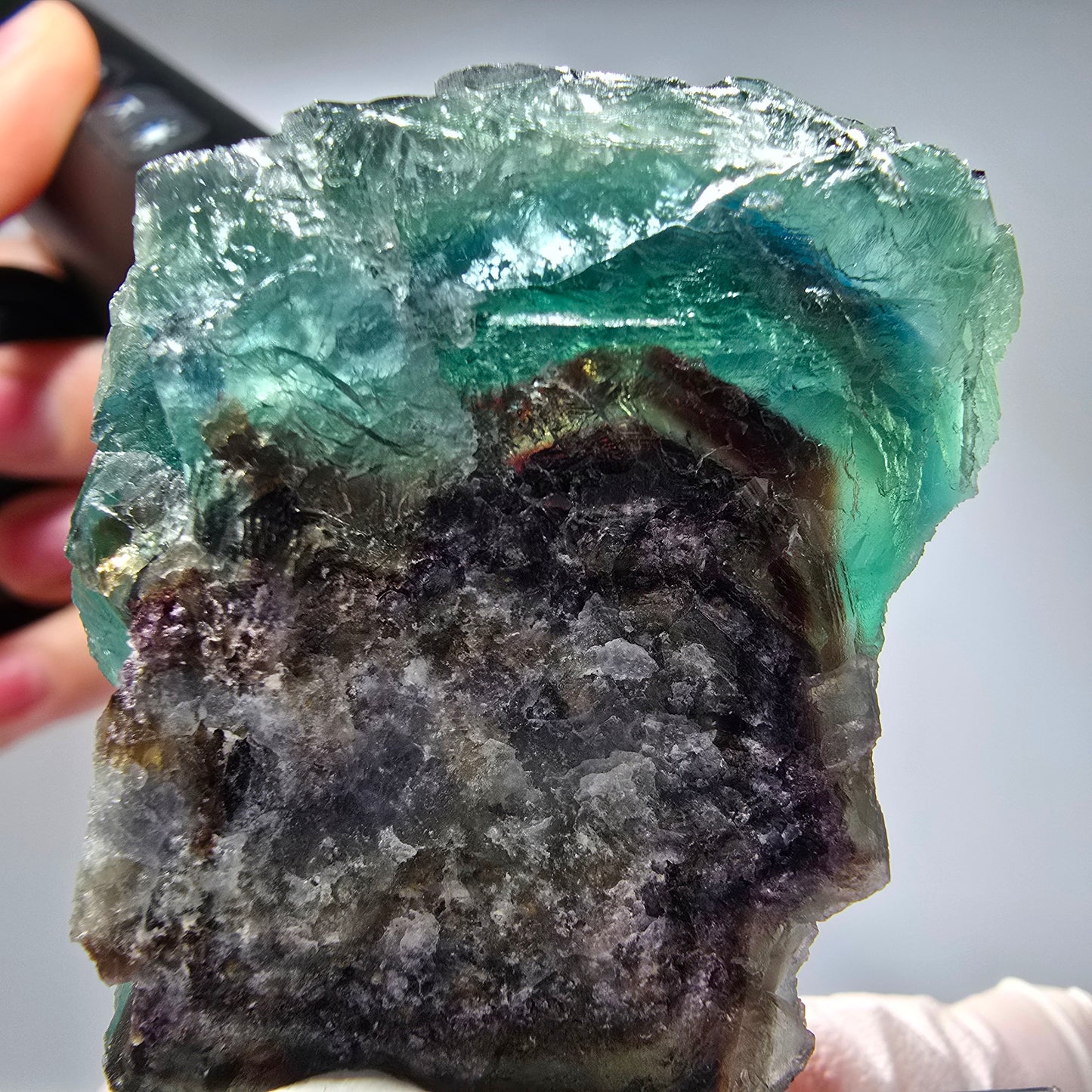 Phantom Fluorit Würfel Stufe, parkettiert Okorusu, Namibia 60*47*38mm #13255