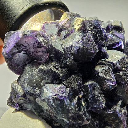 Seltene Phantom Fluorit Würfel Stufe, grün blau lila Okorusu, Namibia 63*50*35mm #13256