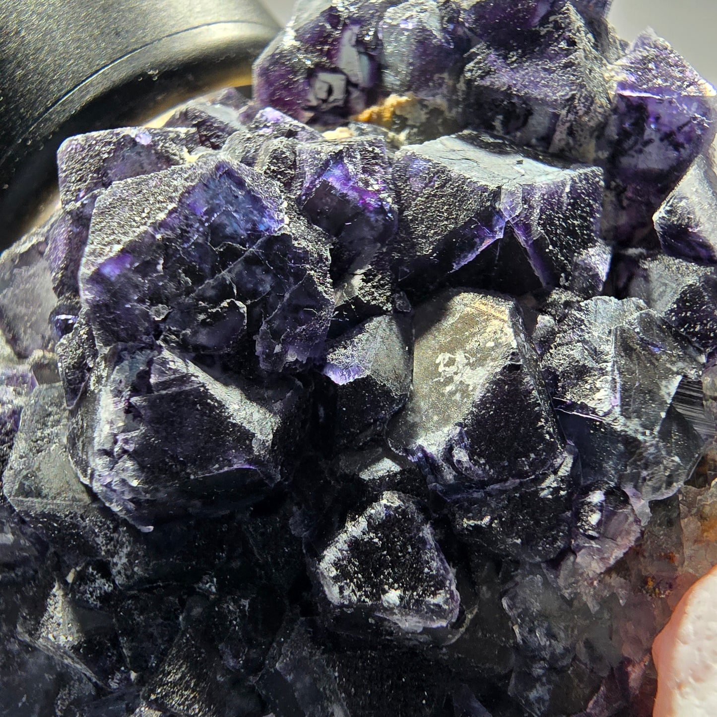 Seltene Phantom Fluorit Würfel Stufe, grün blau lila Okorusu, Namibia 63*50*35mm #13256