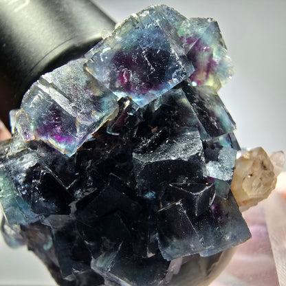 Seltene Phantom Fluorit Würfel Stufe, grün lila Okorusu, Namibia 50*38*21mm #13258