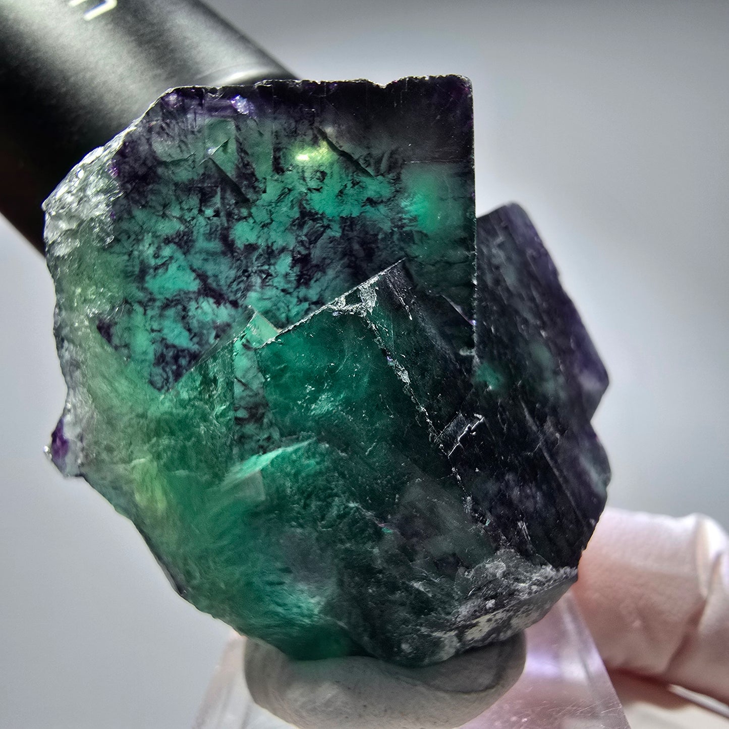 Seltene Phantom Fluorit Würfel Stufe, grün lila Okorusu, Namibia 49*41*33mm #13259