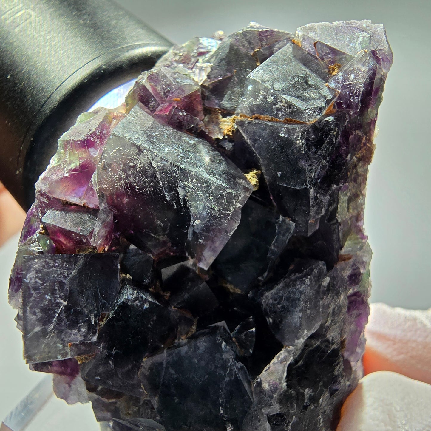 Seltene Phantom Fluorit Würfel Stufe, grün lila Okorusu, Namibia 50*34*37mm #13261