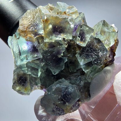Seltene Phantom Fluorit Würfel Stufe, grün lila Okorusu, Namibia 55*44*30mm #13262