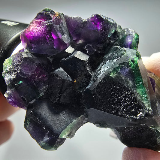 Seltene Phantom Fluorit Würfel Stufe, grün lila Okorusu, Namibia 54*35*22mm #13263