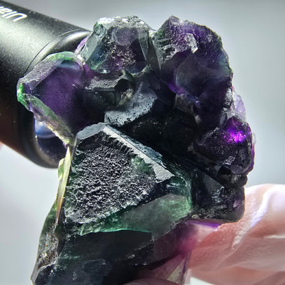 Seltene Phantom Fluorit Würfel Stufe, grün lila Okorusu, Namibia 54*35*22mm #13263