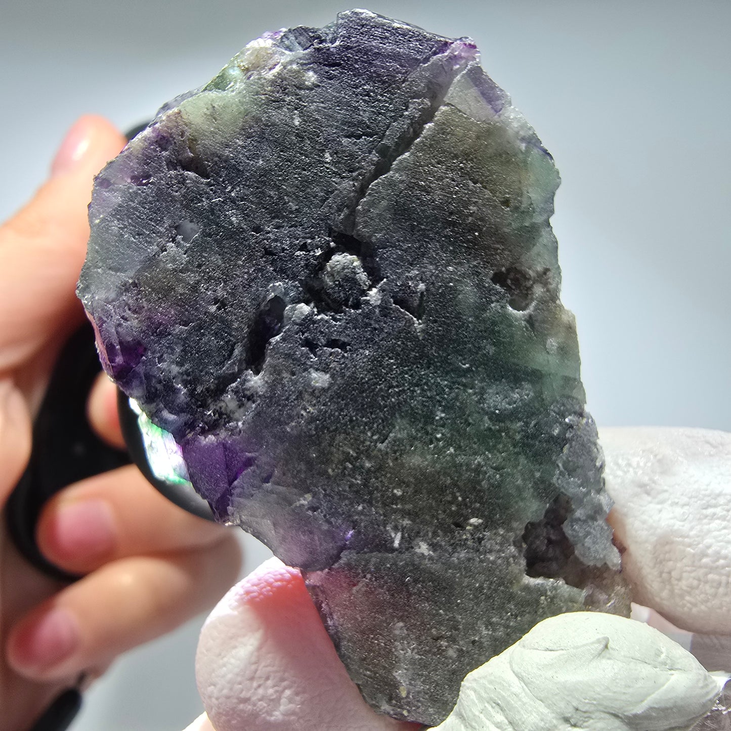 Seltene Phantom Fluorit Würfel Stufe, grün lila Okorusu, Namibia 54*35*22mm #13263