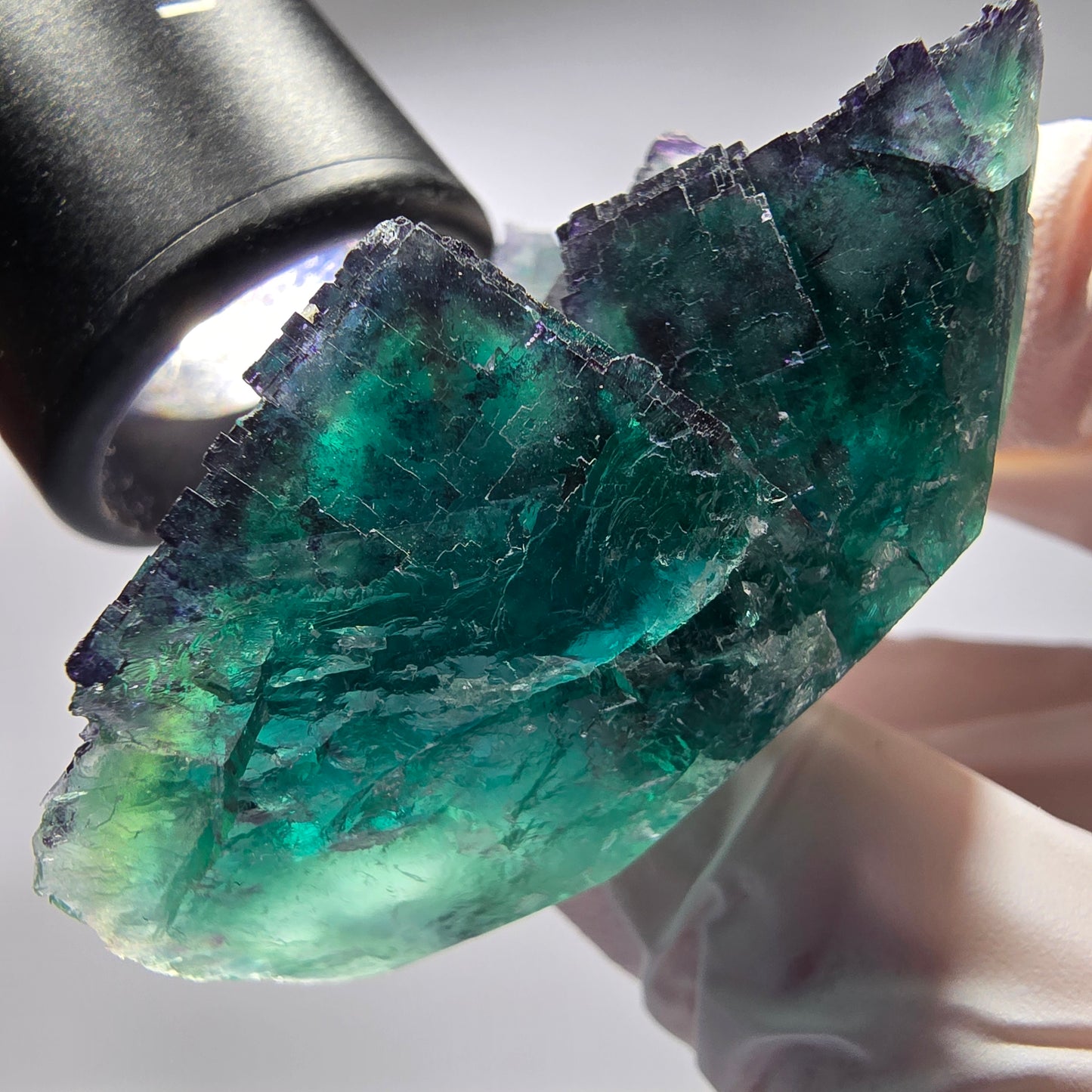 Phantom Fluorit Würfel Stufe, parkettiert Okorusu, Namibia 52*38*28mm #13264