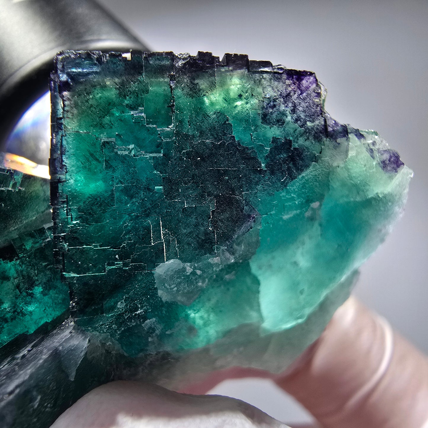 Phantom Fluorit Würfel Stufe, parkettiert Okorusu, Namibia 52*38*28mm #13264