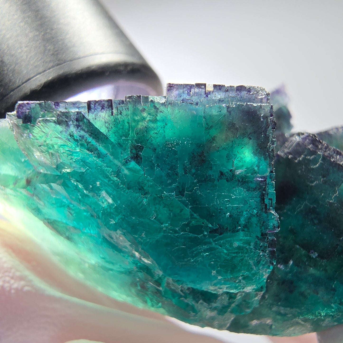 Phantom Fluorit Würfel Stufe, parkettiert Okorusu, Namibia 52*38*28mm #13264