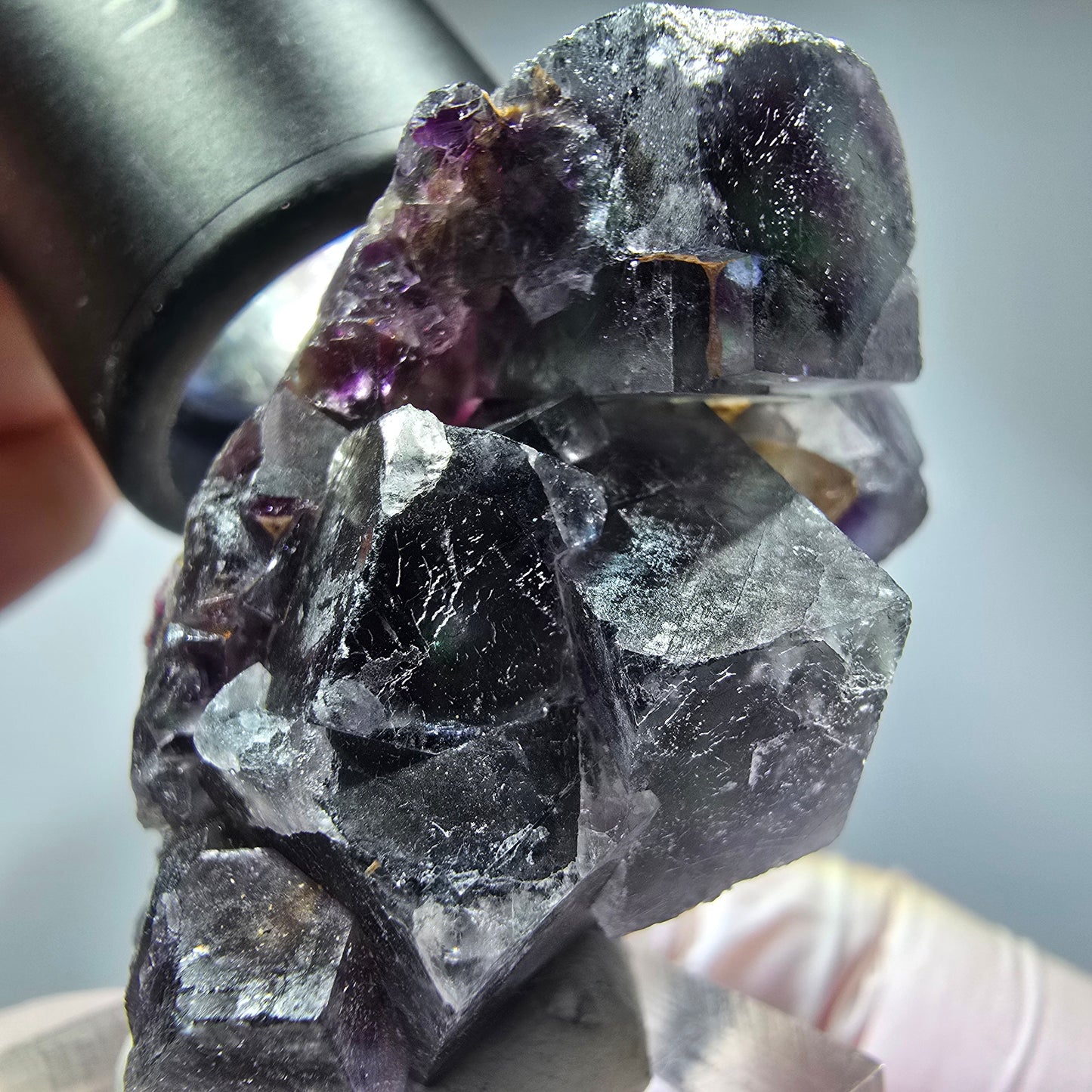 Seltene Phantom Fluorit Würfel Stufe, grün lila Okorusu, Namibia 45*30*28mm #13267