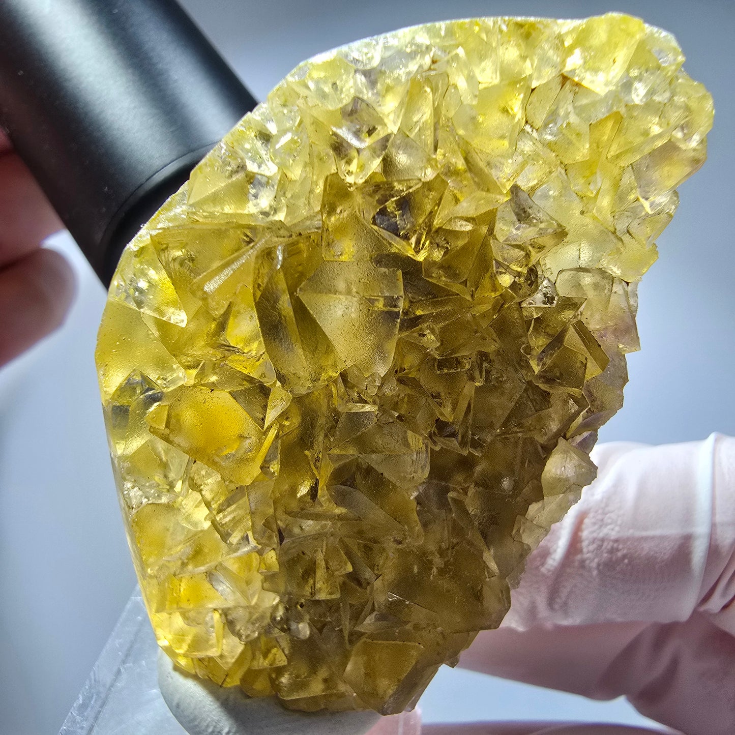 Phantom Fluorit Würfel Stufe gelb Honey Pocket Mine, Okorusu, Namibia 62*37*16mm #13273