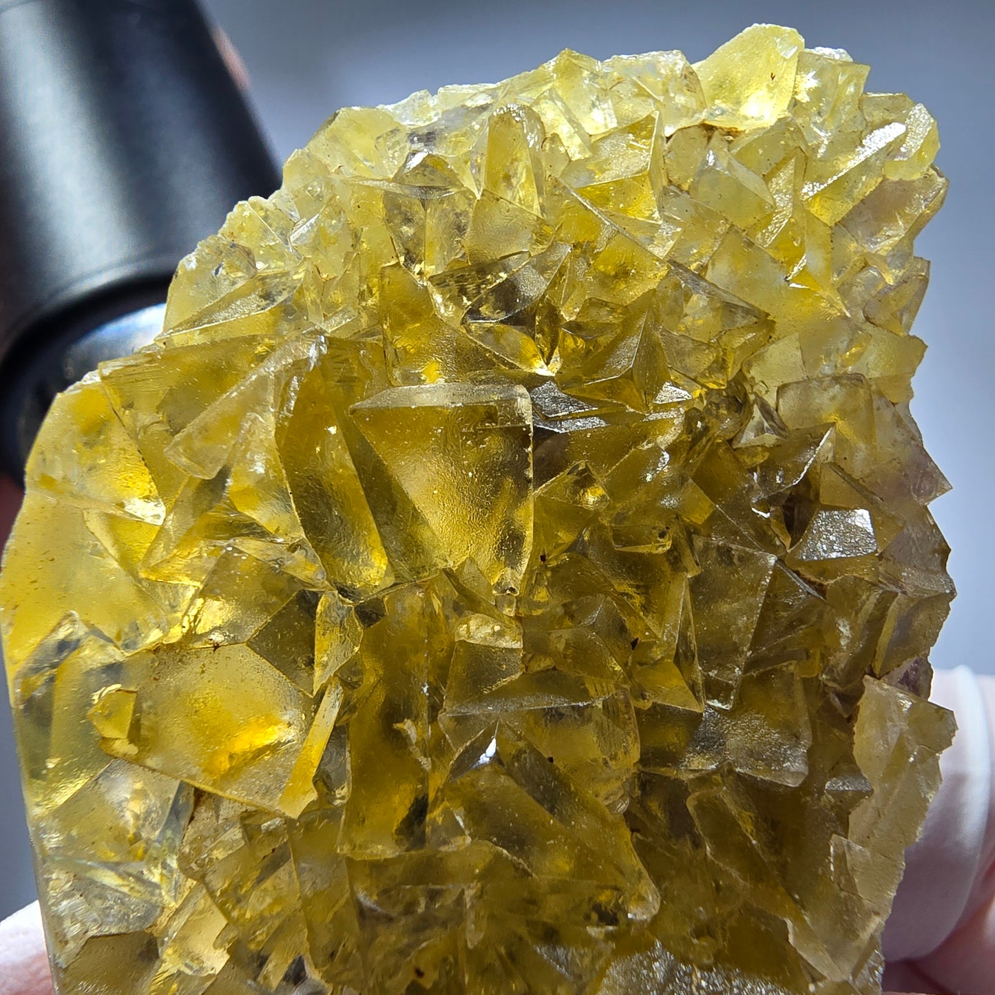 Phantom Fluorit Würfel Stufe gelb Honey Pocket Mine, Okorusu, Namibia 62*37*16mm #13273