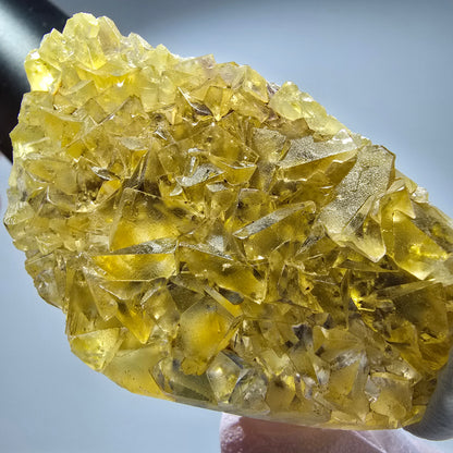 Phantom Fluorit Würfel Stufe gelb Honey Pocket Mine, Okorusu, Namibia 62*37*16mm #13273